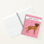 Rhodesian Ridgeback hond op roze harten met tekst Notitieboek (Binnen)