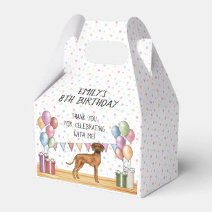 Rhodesian Ridgeback Hond Pastel Verjaardag Bedankt Bedankdoosjes