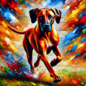 Rhodesian Ridgeback Hond Portret Acryl Kunstprint Legpuzzel