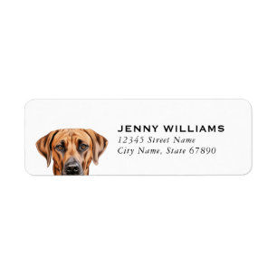 Rhodesian Ridgeback hond retour adres labels