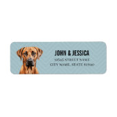 Rhodesian Ridgeback hond retour adres labels (Voorkant)