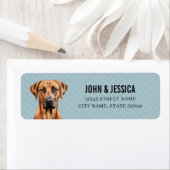 Rhodesian Ridgeback-hond retouradreslabels Etiket (Insitu)