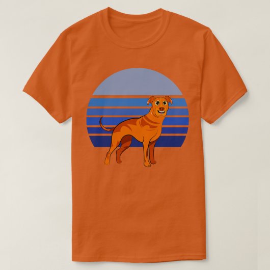 Rhodesian Ridgeback Hond Retro Blauw 1 T-shirt (Design voorkant)