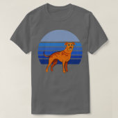 Rhodesian Ridgeback Hond Retro Blauw 1 T-shirt (Design voorkant)