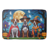Rhodesian Ridgeback Honden Pompoen Halloween Grapp Badmat (Voorkant)