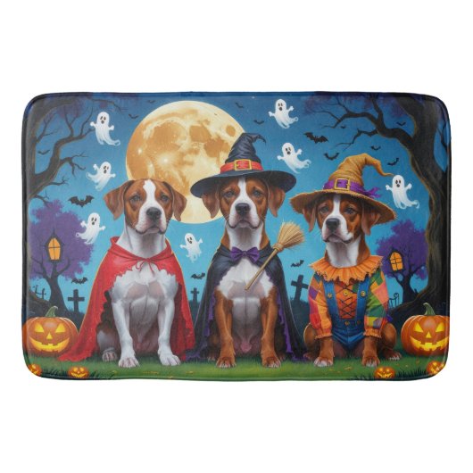 Rhodesian Ridgeback Honden Pompoen Halloween Grapp Badmat (Voorkant)
