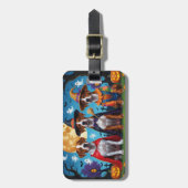 Rhodesian Ridgeback Honden Pompoen Halloween Grapp Bagagelabel (Voorkant verticaal)