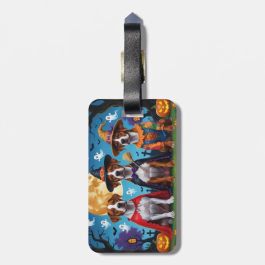 Rhodesian Ridgeback Honden Pompoen Halloween Grapp Bagagelabel (Achterkant verticaal)