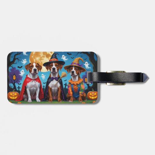 Rhodesian Ridgeback Honden Pompoen Halloween Grapp Bagagelabel (Achterkant horizontaal)