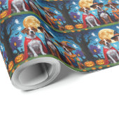 Rhodesian Ridgeback Honden Pompoen Halloween Grapp Cadeaupapier (Rol Hoek)