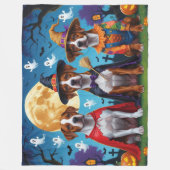 Rhodesian Ridgeback Honden Pompoen Halloween Grapp Fleece Deken (Voorkant)