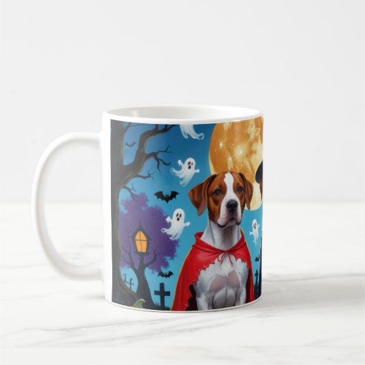 Rhodesian Ridgeback Honden Pompoen Halloween Grapp Koffiemok (Links)