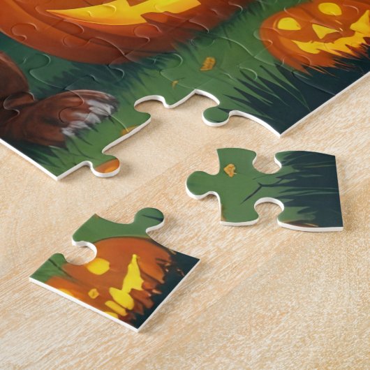 Rhodesian Ridgeback Honden Pompoen Halloween Grapp Legpuzzel (Zijkant)