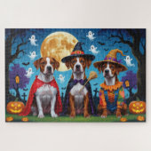 Rhodesian Ridgeback Honden Pompoen Halloween Grapp Legpuzzel (Horizontaal)