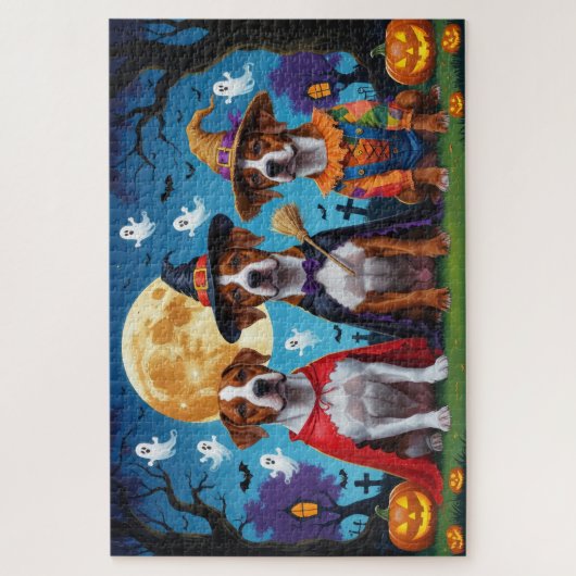 Rhodesian Ridgeback Honden Pompoen Halloween Grapp Legpuzzel (Verticaal)