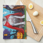 Rhodesian Ridgeback Honden Pompoen Halloween Grapp Theedoek (Quarter Fold)