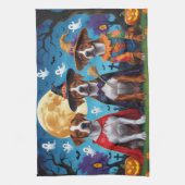 Rhodesian Ridgeback Honden Pompoen Halloween Grapp Theedoek (Verticaal)