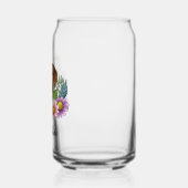 Rhodesian Ridgeback Hondenkop Kleurrijke Wildbloem Blikvorm Glas (Links)