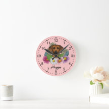Rhodesian Ridgeback Hondenkop Wilde Bloemen Op Roz