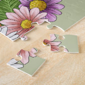 Rhodesian Ridgeback Hondenkop Zomerbloemen Groen Legpuzzel (Zijkant)