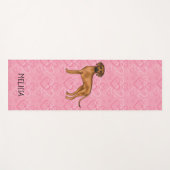 Rhodesian Ridgeback Hondenliefde Hart Patroon Roze Yogamat (Voorkant (horizontaal))