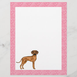 Rhodesian Ridgeback Hondenliefde Hartpatroon Roze Briefhoofd