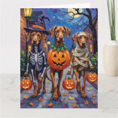 Rhodesian Ridgeback in Halloween-kostuums Kaart (Voorkant)