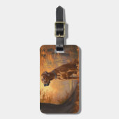 Rhodesian Ridgeback in herfst laat Herfst inspirer Bagagelabel (Voorkant verticaal)