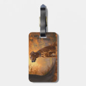 Rhodesian Ridgeback in herfst laat Herfst inspirer Bagagelabel (Achterkant verticaal)