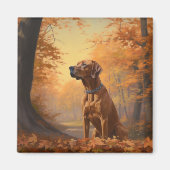 Rhodesian Ridgeback in herfst laat Herfst inspirer Magneet (Voorkant)