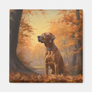Rhodesian Ridgeback in herfst laat Herfst inspirer Magneet