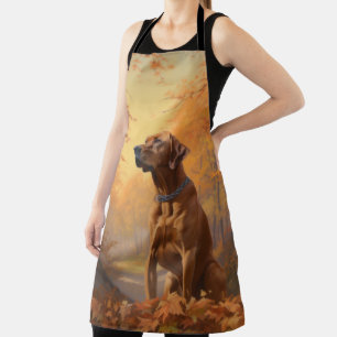 Rhodesian Ridgeback in herfst laat Herfst inspirer Schort
