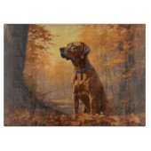 Rhodesian Ridgeback in herfst laat Herfst inspirer Snijplank (Voorkant)