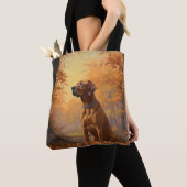 Rhodesian Ridgeback in herfst laat Herfst inspirer Tote Bag (Dichtbij)