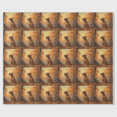 Rhodesian Ridgeback in herfstbladeren val inspirer Cadeaupapier (Vlak)