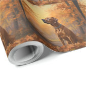 Rhodesian Ridgeback in herfstbladeren val inspirer Cadeaupapier (Rol Hoek)