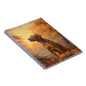 Rhodesian Ridgeback in herfstbladeren val inspirer Notitieboek (Rechterzijde)