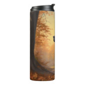 Rhodesian Ridgeback in herfstbladeren val inspirer Thermosbeker (Gedraaid links)