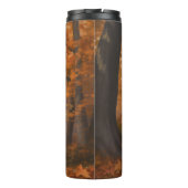 Rhodesian Ridgeback in herfstbladeren val inspirer Thermosbeker (Achterkant)