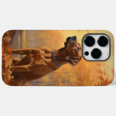 Rhodesian Ridgeback in Herfstbladeren vallen Insp Case-Mate iPhone Case (Achterkant (horizontaal))