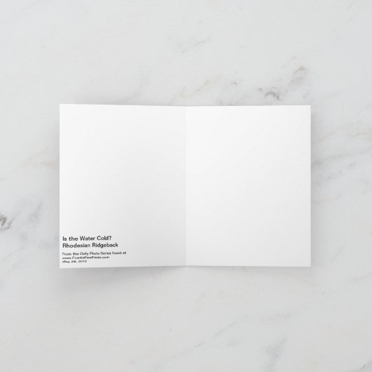 Rhodesian Ridgeback - is het Water Koude? Kaart (Binnen)