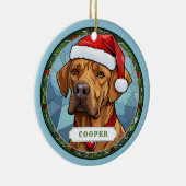 Rhodesian Ridgeback keramische cirkel Ornament (Rechts)
