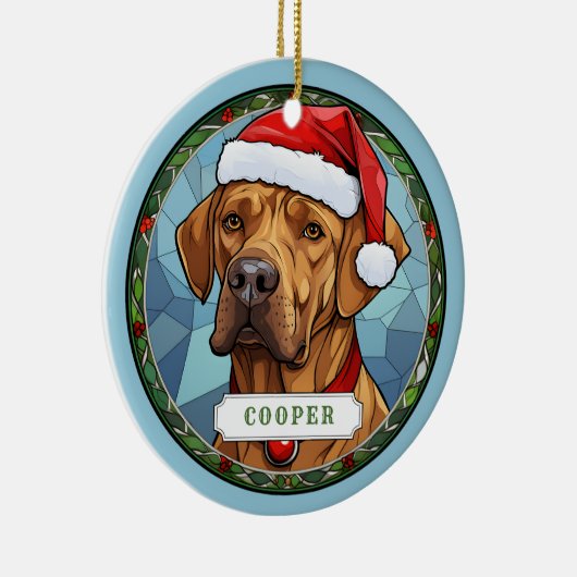 Rhodesian Ridgeback keramische cirkel Ornament (Rechts)