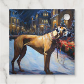 Rhodesian Ridgeback Kerst Feestelijke Periode Bedankjes Labels (Achterkant)