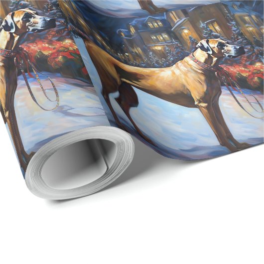 Rhodesian Ridgeback Kerst Feestelijke Periode Cadeaupapier (Rol Hoek)