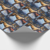 Rhodesian Ridgeback Kerst Feestelijke Periode Cadeaupapier (Hoek)