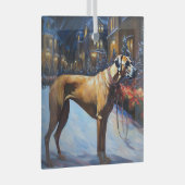 Rhodesian Ridgeback Kerst Feestelijke Periode Glas Ornament (Voorkant Rechts)