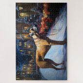Rhodesian Ridgeback Kerst Feestelijke Periode Legpuzzel (Verticaal)