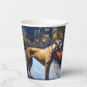 Rhodesian Ridgeback Kerst Feestelijke Periode Papieren Bekers (Achterkant)