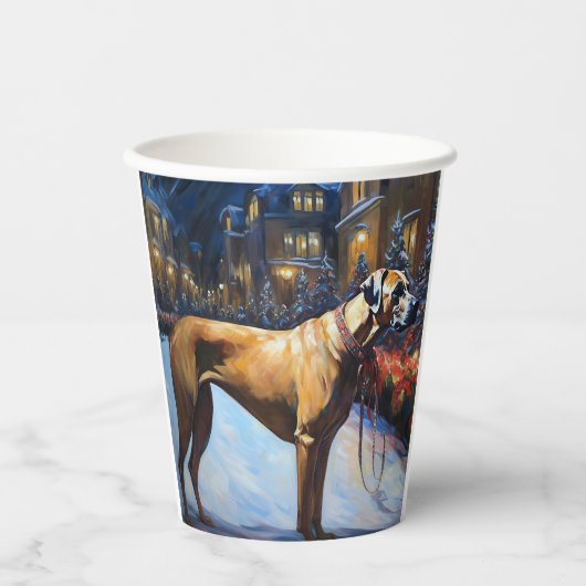 Rhodesian Ridgeback Kerst Feestelijke Periode Papieren Bekers (Voorkant)